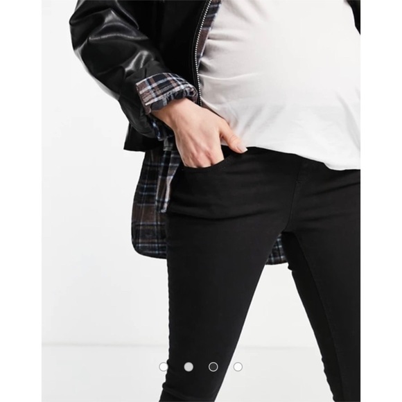 NEW Topshop Jamie Moto Maternity Jegging Jeans 16 - Picture 2 of 6